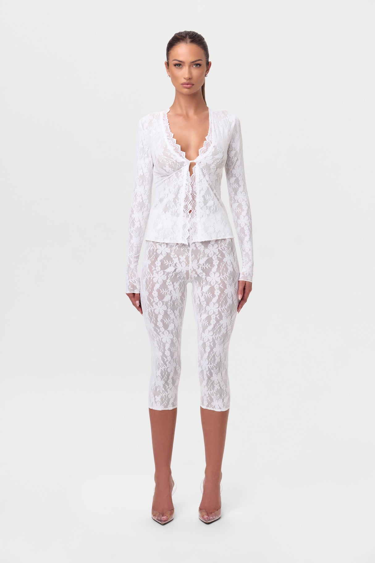 Stretch Lace Cardigan Top